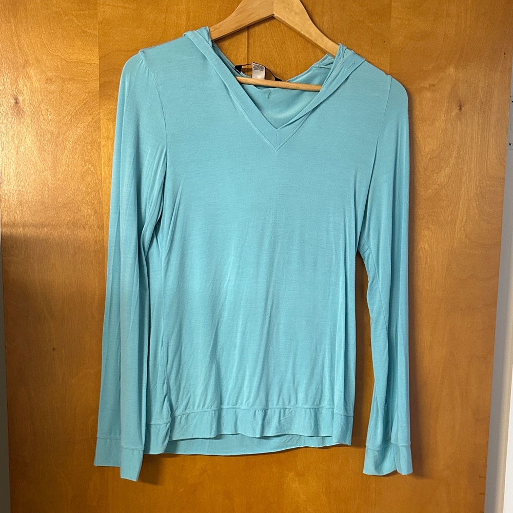 Victoria's Secret Aqua V-Neck Hoodie